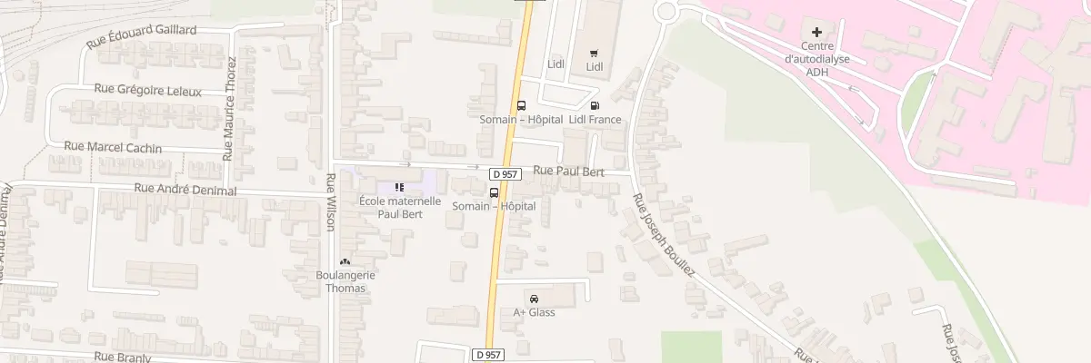 Plan du 6 Rue Paul Bert à Somain
