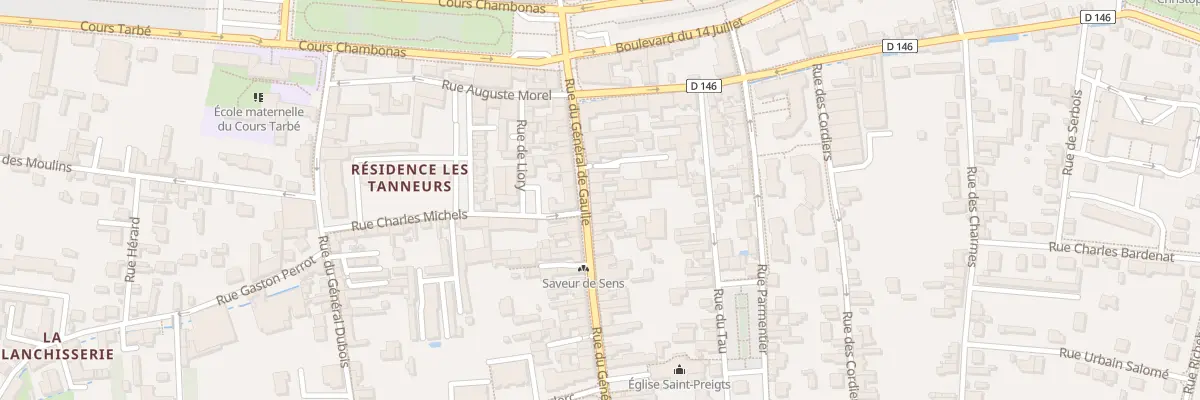 Plan du 11 Rue du Général de Gaulle à Sens