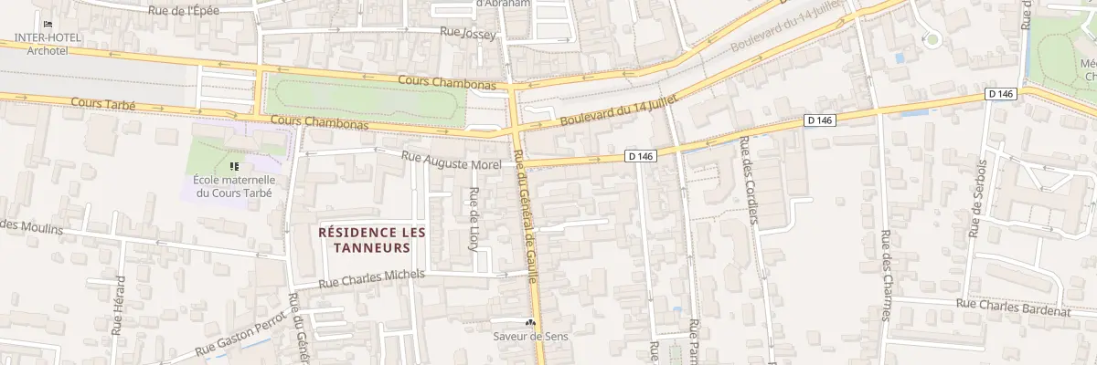 Plan du 1 Rue du Général de Gaulle à Sens