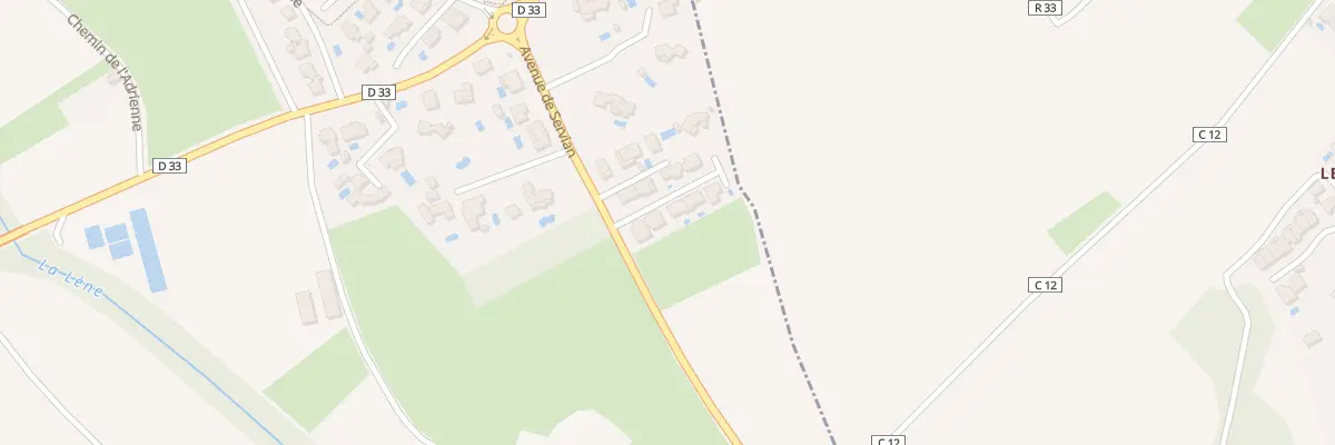 Plan de Av de Servian à Coulobres