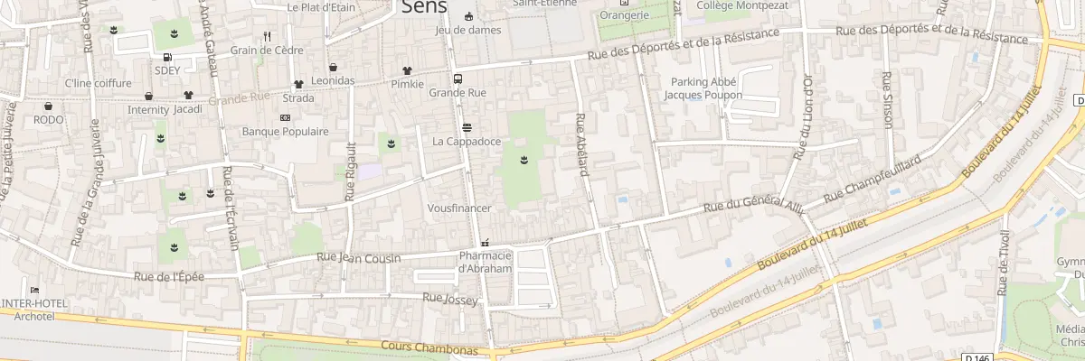 Plan du 9 Rue Abélard à Sens