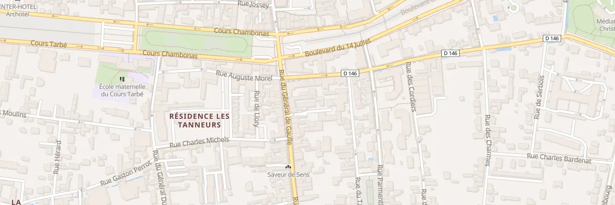 Plan du 3 Rue du Général de Gaulle à Sens