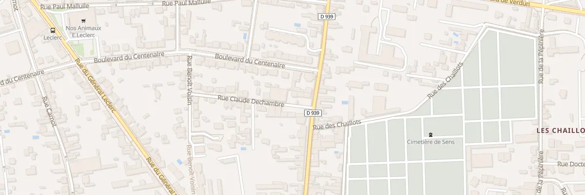 Plan du 25 Rue Claude Dechambre à Sens