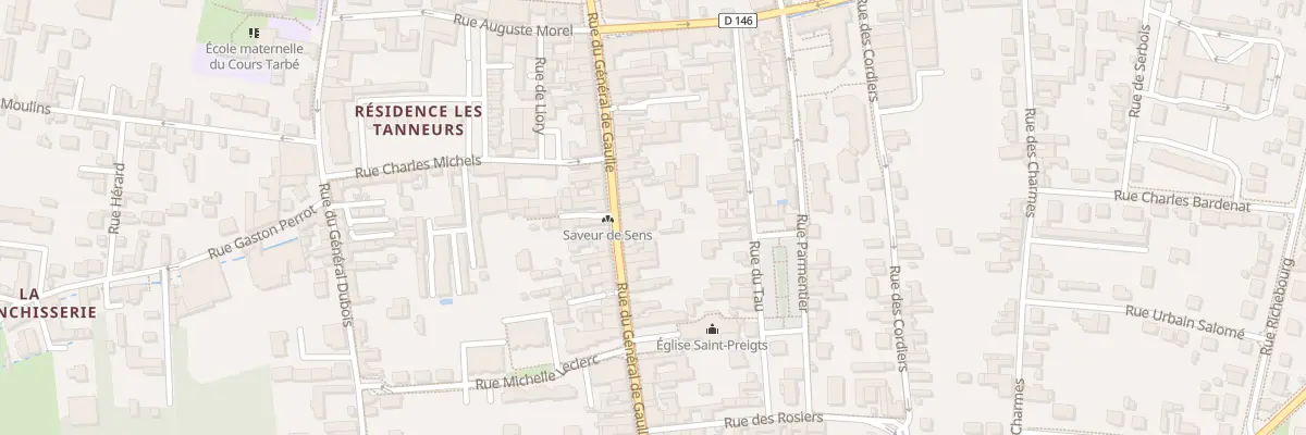 Plan du 25 Rue du Général de Gaulle à Sens