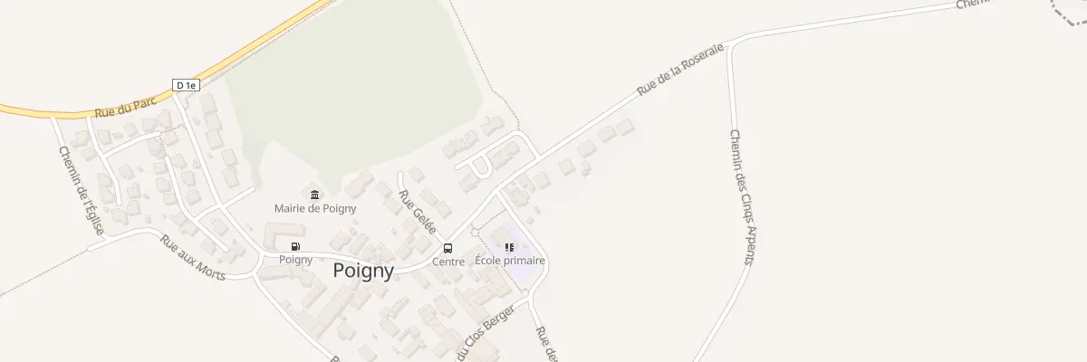 Plan du 5 Rue de la Roseraie à Poigny