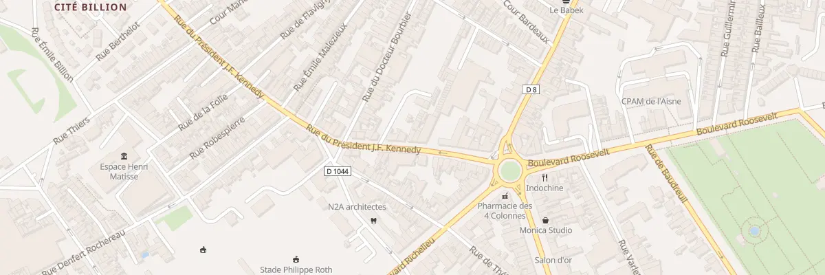 Plan du 20 Rue du President J F Kennedy à Saint-Quentin