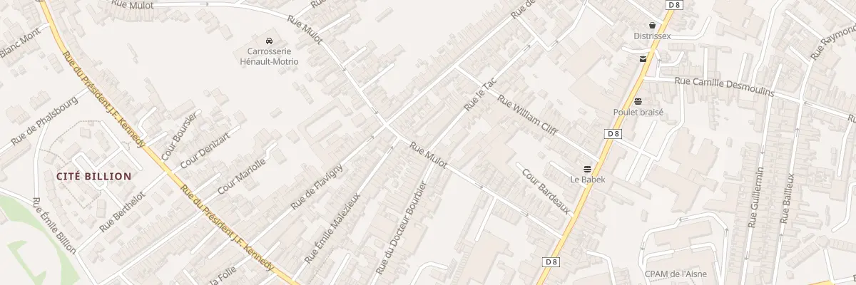 Plan du 36 Rue Mulot à Saint-Quentin
