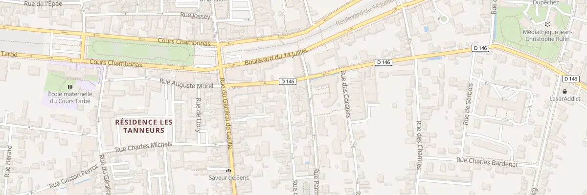 Plan du 1B Rue du Tau à Sens