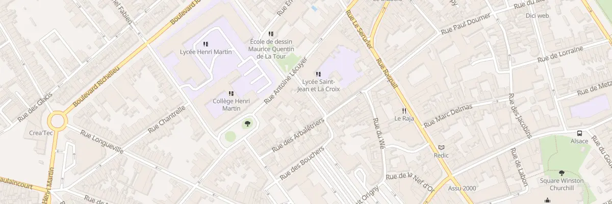 Plan du 9 Rue des Frères Desains à Saint-Quentin