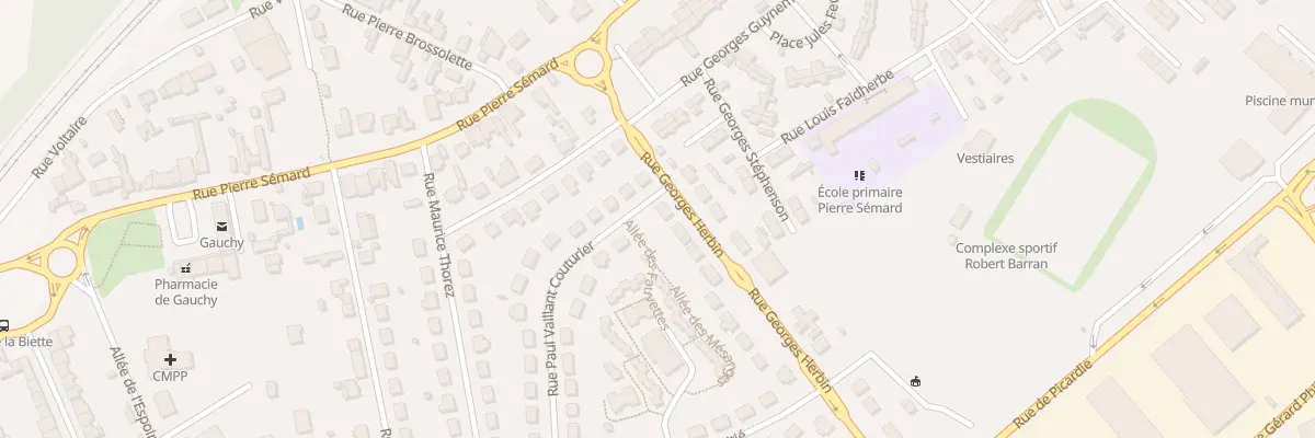 Plan du 6 Rue Georges Herbin à Gauchy