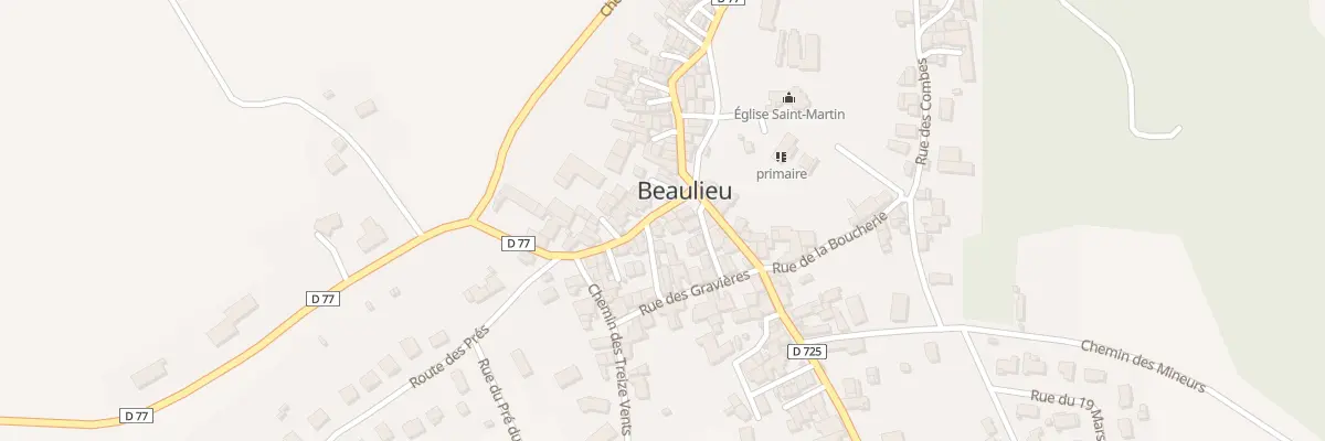Plan du 1 Pl de la Mairie à Beaulieu