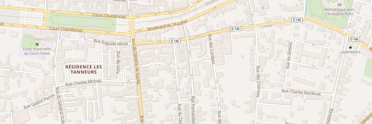 Plan du 6 Rue Parmentier à Sens