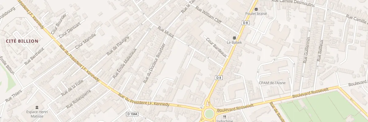 Plan du 15E Rue Mulot à Saint-Quentin