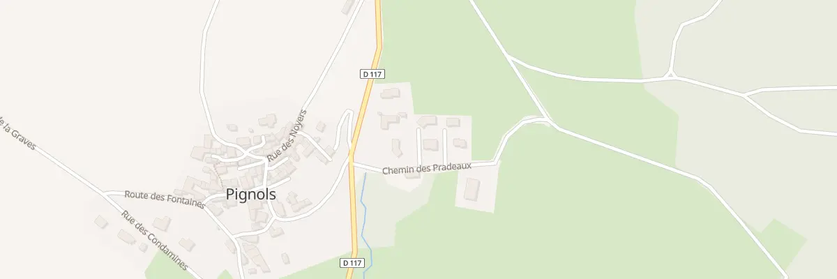 Plan du 1 Che des Pradeaux à Pignols