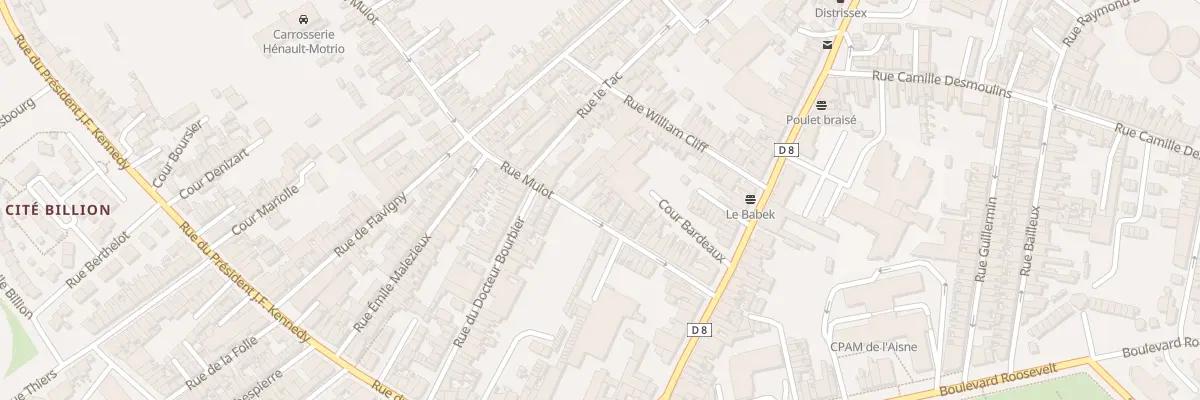 Plan du 30 Rue Mulot à Saint-Quentin