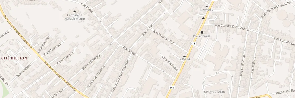 Plan du 32 Rue Mulot à Saint-Quentin