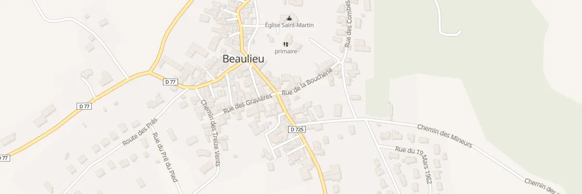 Plan du 2 Rue de la Boucherie à Beaulieu