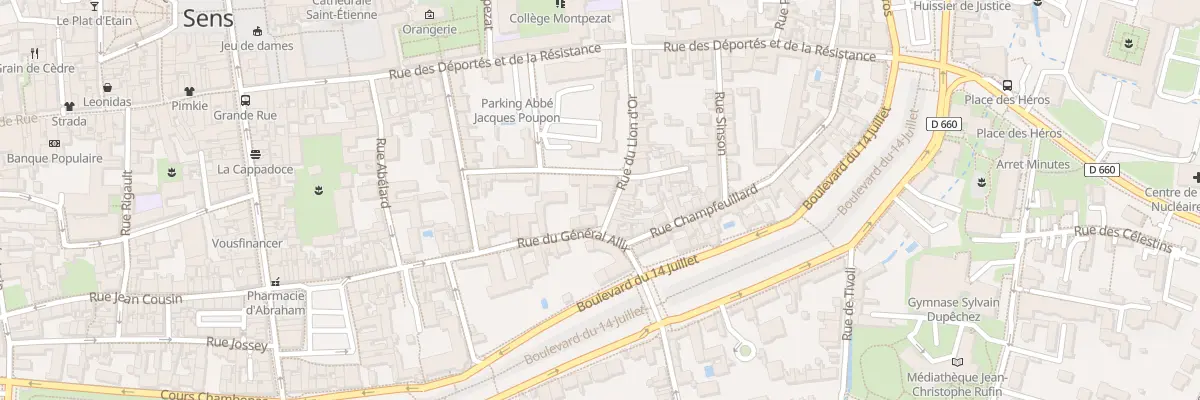 Plan du 1A Rue du Lion d’Or à Sens