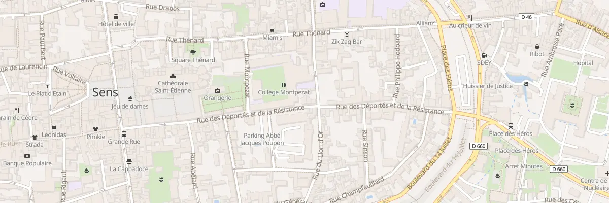 Plan du 141 Rue des Deportes et Resistance à Sens