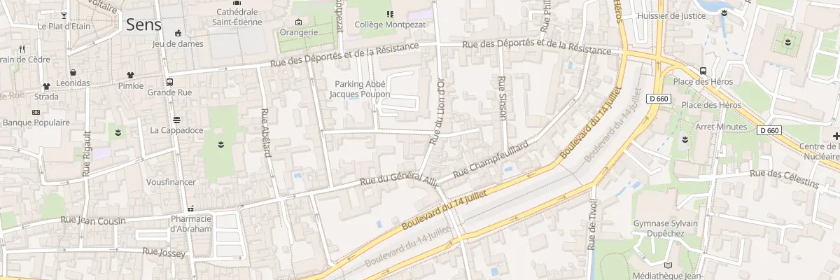 Plan du 3 Rue du Lion d’Or à Sens