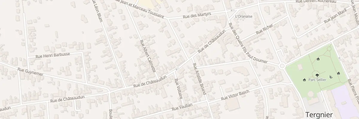 Plan du 28 Rue de Châteaudun à Tergnier