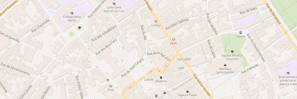 Plan du 2 Rue du Wé à Saint-Quentin