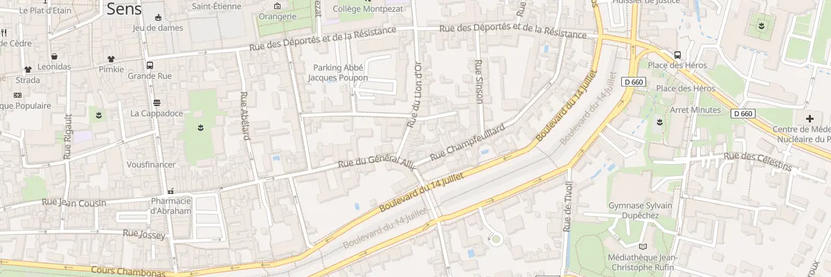 Plan du 8 Rue du Lion d’Or à Sens