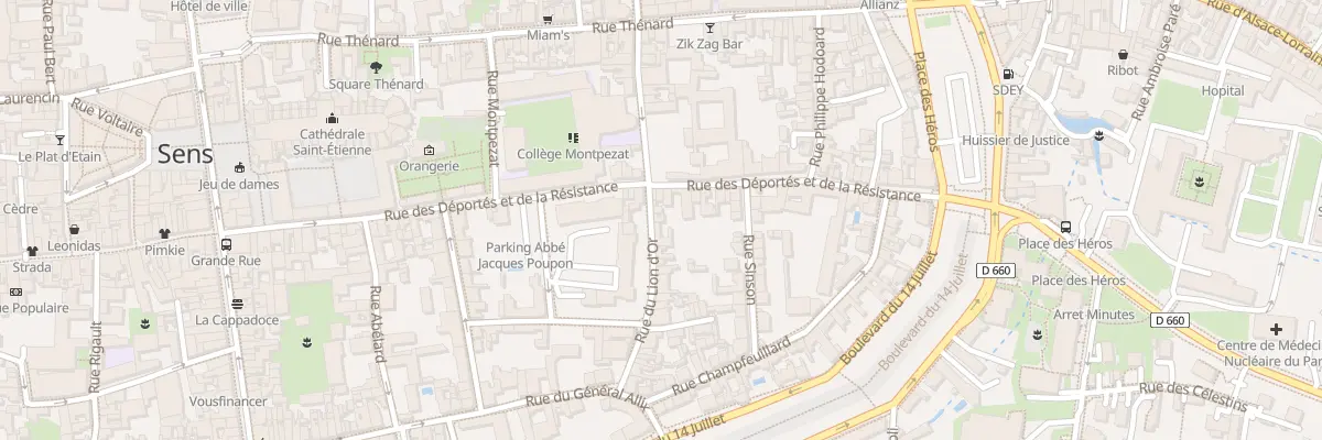 Plan du 52 Rue du Lion d’Or à Sens