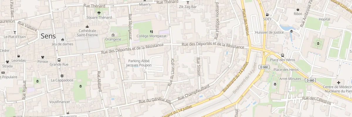 Plan du 50 Rue du Lion d’Or à Sens