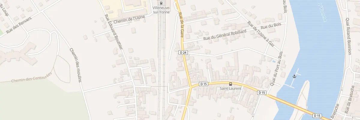 Plan du 7 Rue de la Gare à Villeneuve-sur-Yonne