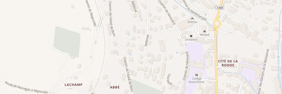 Plan du 8T Bellevue à Marvejols