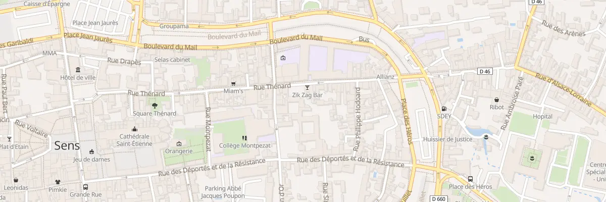 Plan du 66B Rue Thénard à Sens
