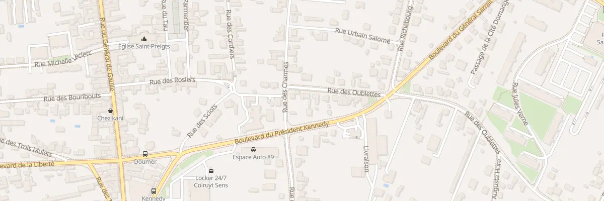 Plan du 2 Rue des Oublettes à Sens