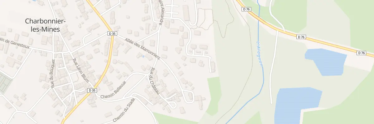 Plan du 5045 Le Bourg à Charbonnier-les-Mines