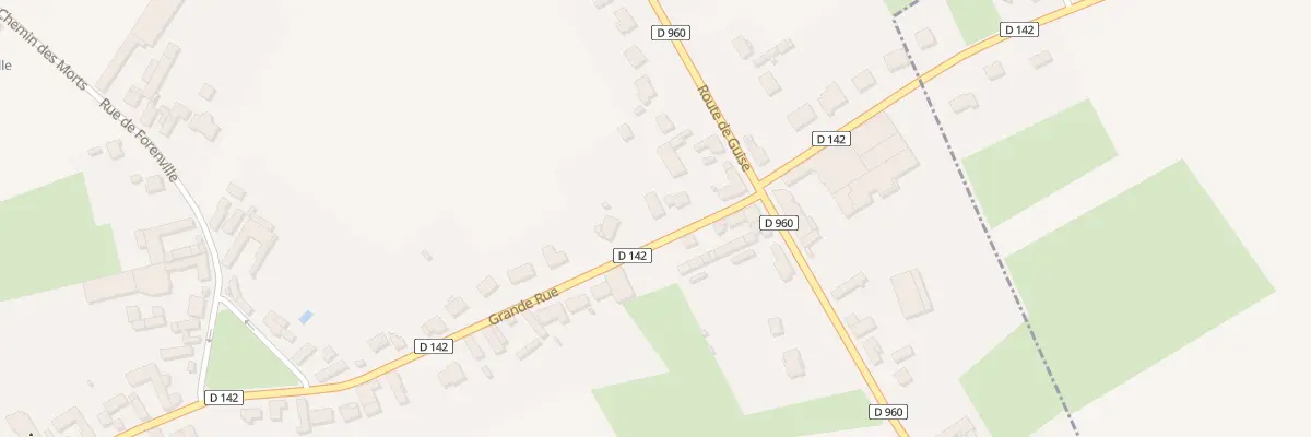Plan du 4 Gr Gd Rue à Séranvillers-Forenville