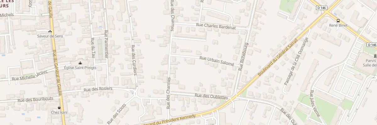 Plan du 2 Rue Urbain Salomé à Sens