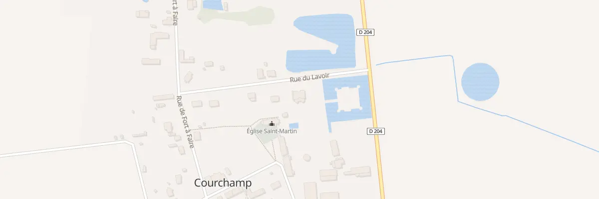 Plan du 1 Rue du Lavoir à Courchamp