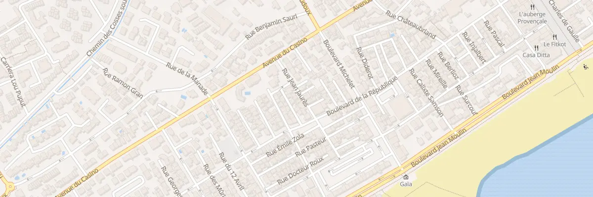 Plan du 10 Rue Jean Jaurès à Valras-Plage