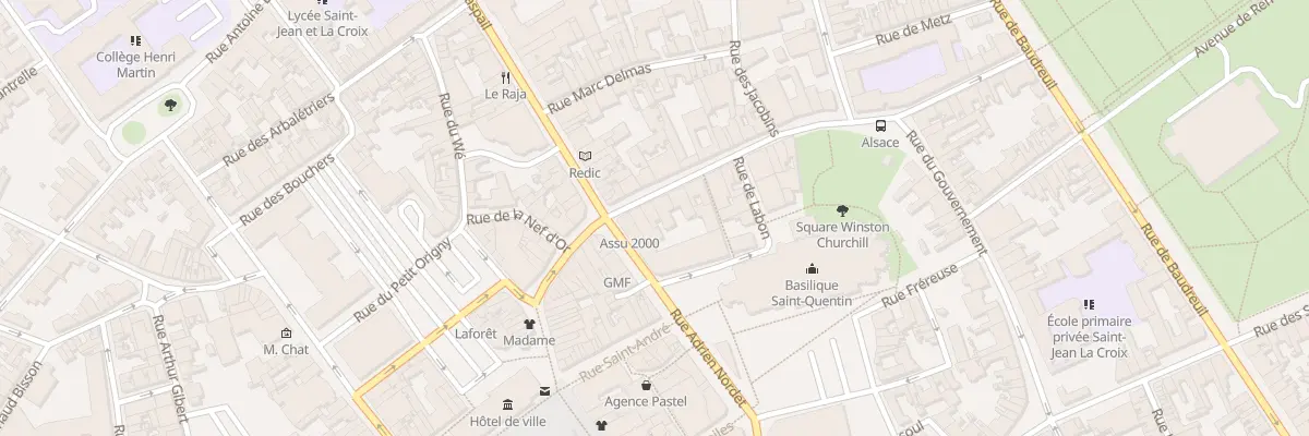 Plan du 6 Rue du Gouvernement à Saint-Quentin