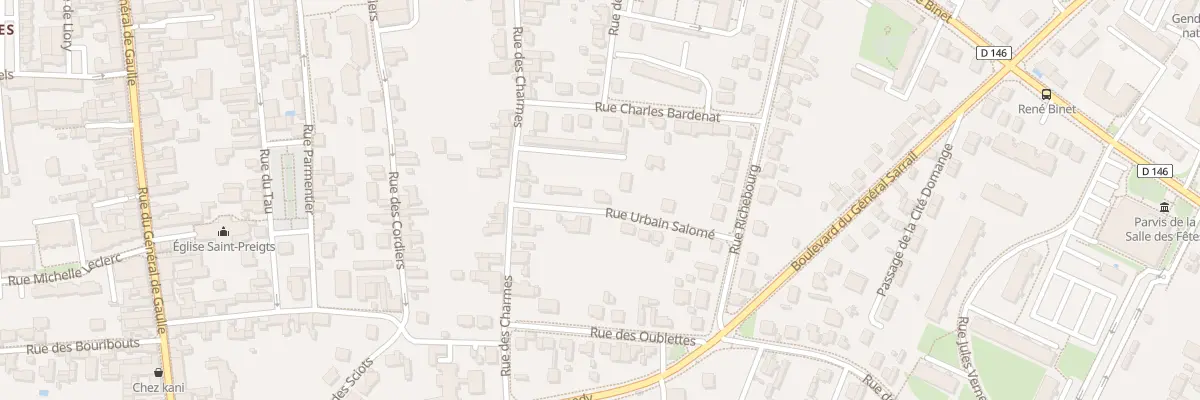 Plan du 3 Rue Urbain Salomé à Sens