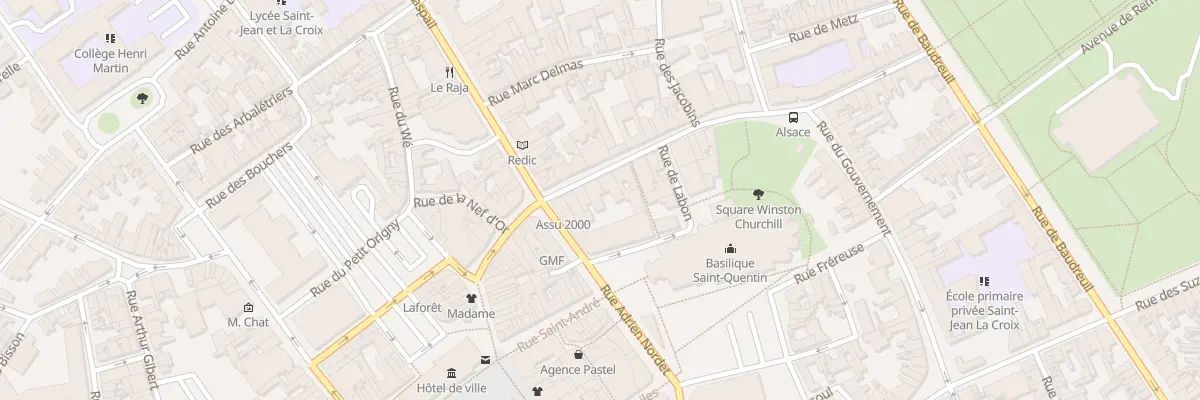 Plan du 8 Rue du Gouvernement à Saint-Quentin