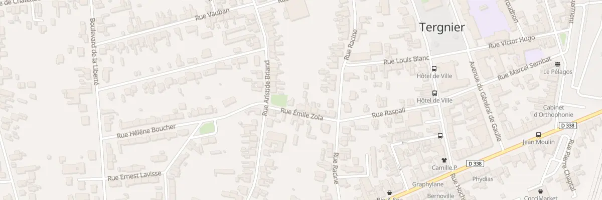Plan du 8 Rue Emile Zola à Tergnier