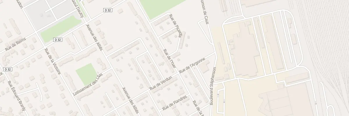 Plan du 2 Rue de Picardie à Tergnier