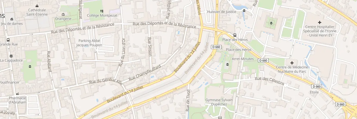 Plan du 34 Rue Champfeuillard à Sens