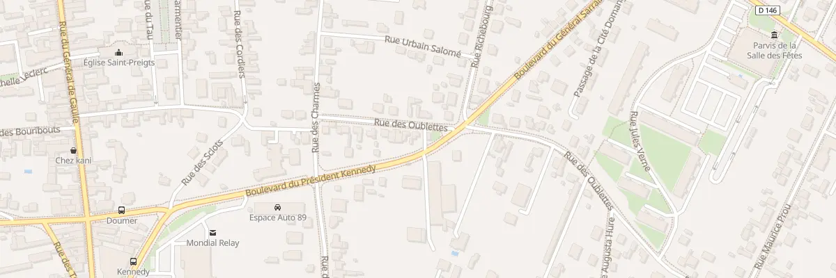 Plan du 12 Rue des Oublettes à Sens