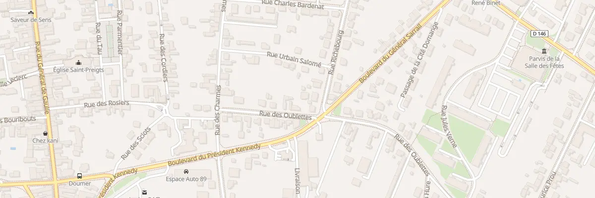 Plan du 17 Rue des Oublettes à Sens