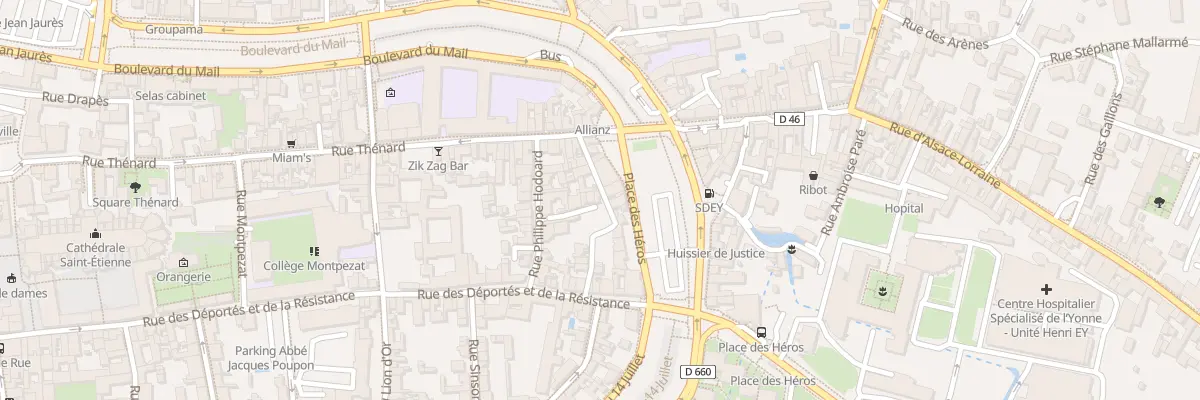 Plan du 5T Rue du Château Gaillard à Sens
