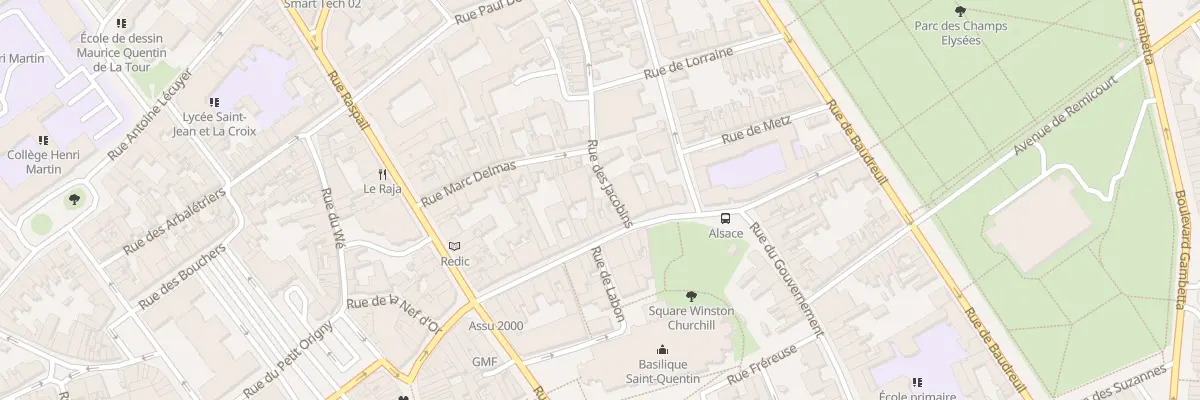 Plan du 15 Rue du Gouvernement à Saint-Quentin