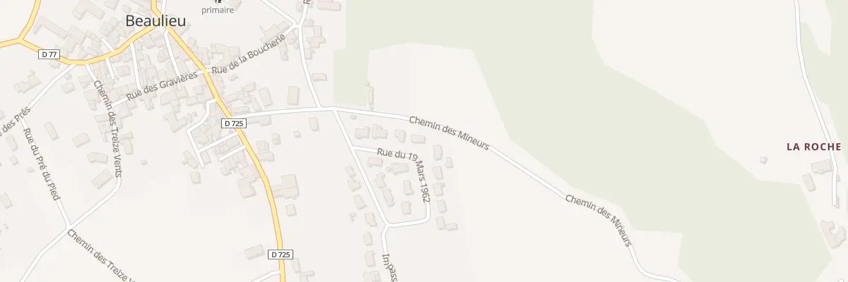 Plan du 7 Rue du 19 Mars 1962 à Beaulieu