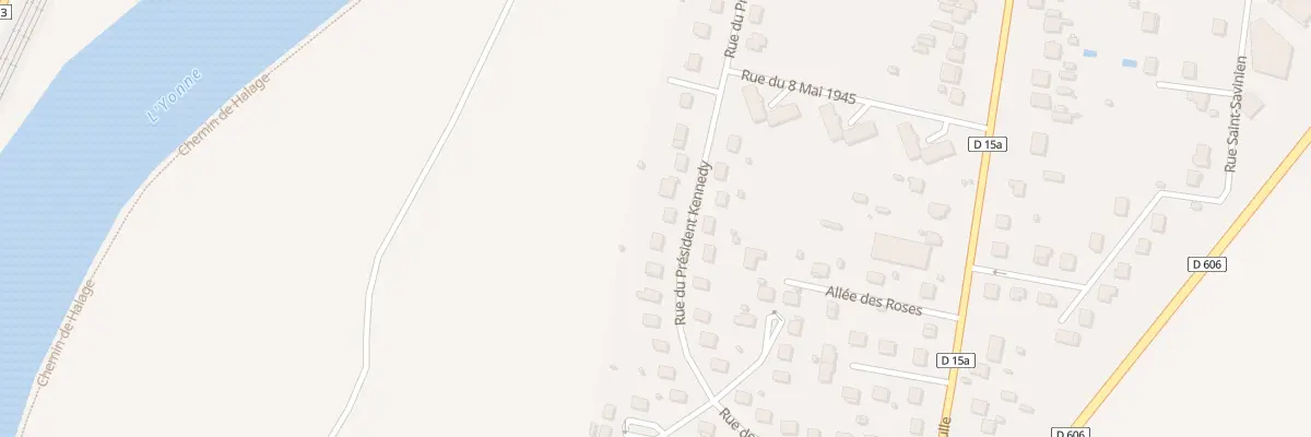 Plan du 15 Rue du Président Kennedy à Villeneuve-sur-Yonne
